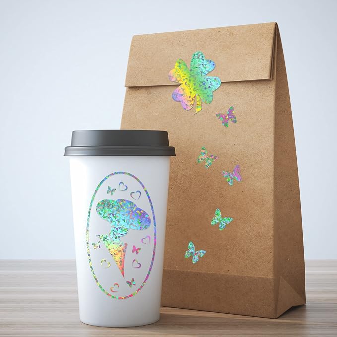 Outus 24 Sheets Holographic Sticker Paper Holographic Laminate Sheets - Image 7