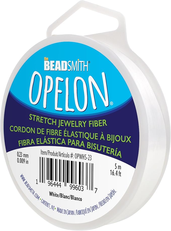 The Beadsmith Opelon Stretch Cord – Elastic Beading Fiber, 0.23 mm Diameter by TheBeadsmith