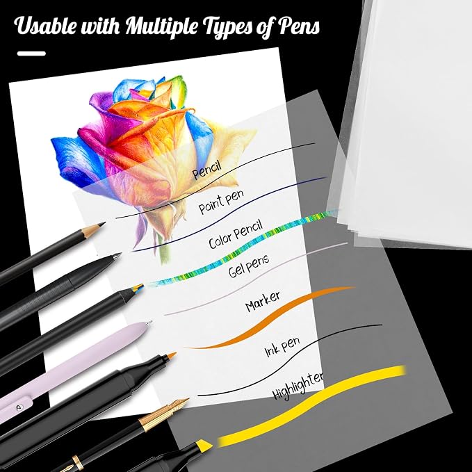 Tracing Paper 8.5x11 inch, 112 Sheets Transparent Vellum Paper - Image 4