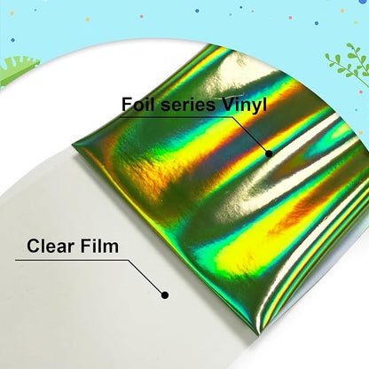 ROFISUESheet MetallicFoil HeatTransferVinyl12Inch*6Ft BundleChrome HTV - Image 3