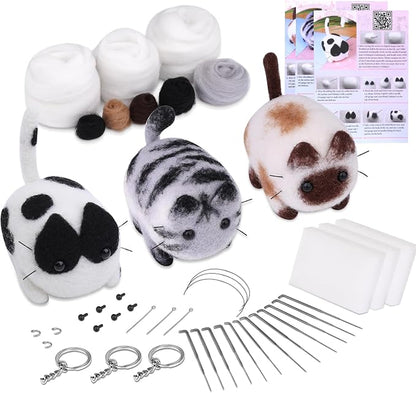 Mayboos Needle Felting Kit, 3 Pieces Making Wool Needle Felting Starter Kit by Mayboos