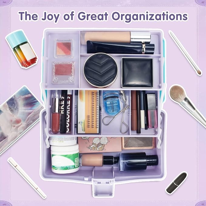 12in Three-Layer Multipurpose Storage Box Organizer Folding Tool Box/Art & - Image 5