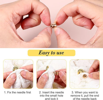 40 Pieces Locking Pin Back Golden Locking Pin Keepers Metal Pins Backs Lockings - Image 5