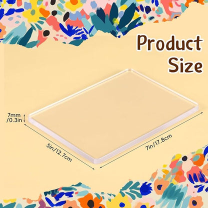 Threlaco 8 Pack Monoprinting Print Plates 5 x 7 Inch Reusable Silicone Plate - Image 2