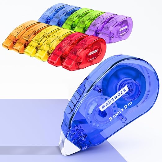 Double-Sided Tape Roller for Scrapbooking 12-Pack Adhesive Tape Glue Runner by Marsrock