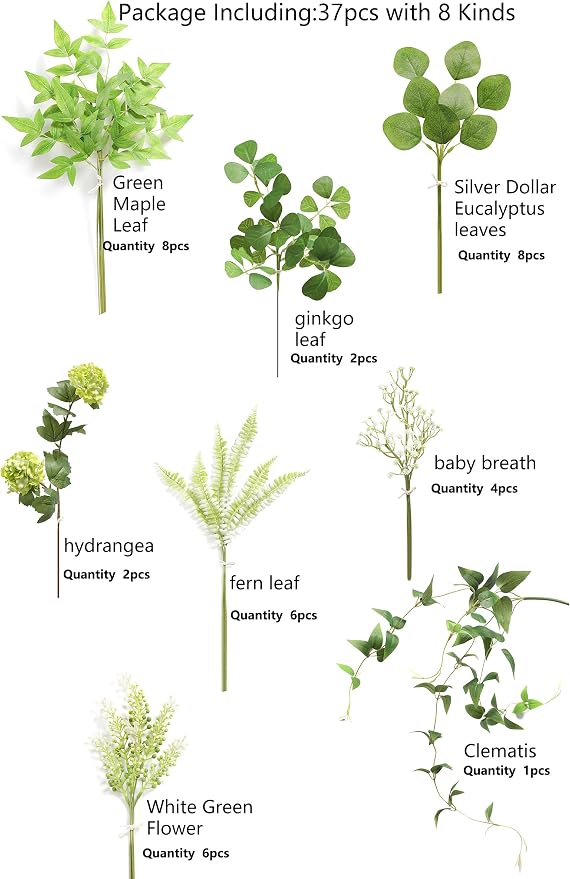 Serra Flora Artificial Greenery Stems Box Set, - Image 3