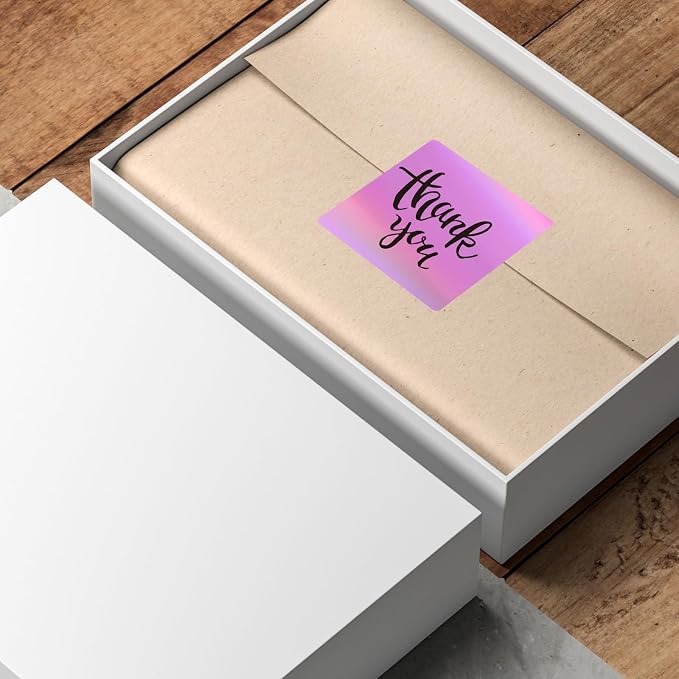 2" x 2" Square Thermal Labels Stickers, Holographic Thermal Stickers Labels - Image 5