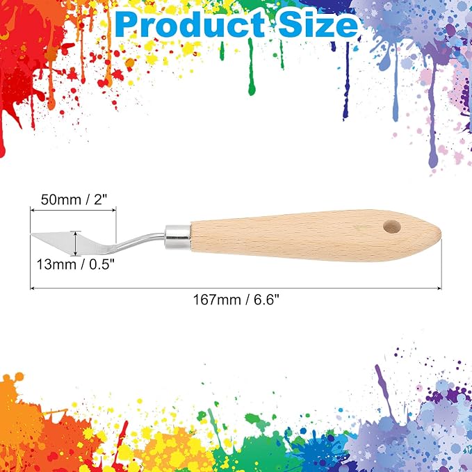 PATIKIL Art Spatula, No.1 13mm Stainless Steel Flexible Palette Knife Painting - Image 2