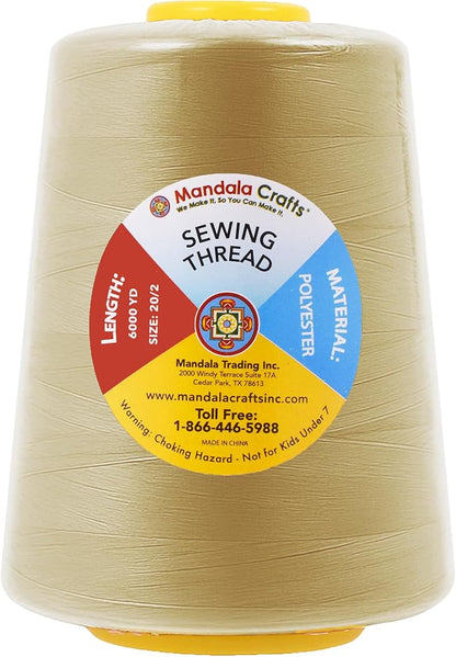 Mandala Crafts 4 Pack of Serger Threads Cones Spools - Image 4