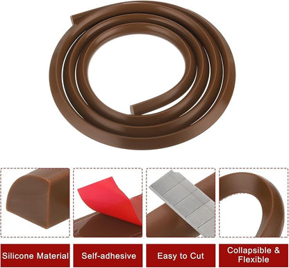 uxcell Flexible Molding Trim, 98 Inch Flexible Quarter Round Molding Silicone - Image 3