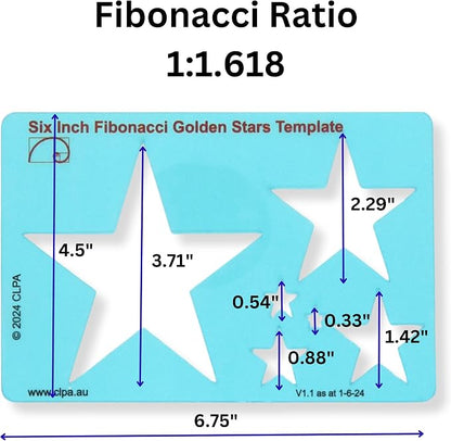 Star Stencil Template for Drawing and Drafting: A Fibonacci-Inspired Star - Image 3