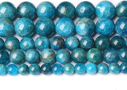 38PCS 10mm AAA Natural Blue Apatite Stone Beads Gemstone Round Loose Spacer - Image 2