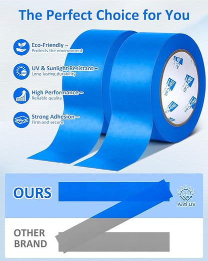 Re-Call Painters Tape 2 Inch Wide, 24 Rolls Painting Tape, 1320 Total Yards. - Image 3