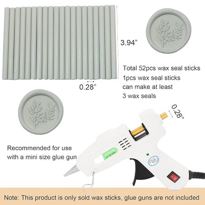 52pcs Sage Green Wax Sealing Sticks, Andotopee Glue Gun Adhesive Seal Sticks - Image 6