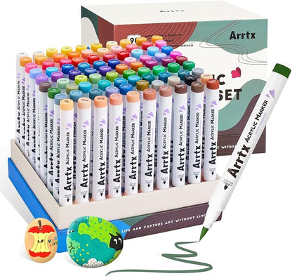 Arrtx 90 Colors Paint Markers, Acrylic Paint Pens - Image 9