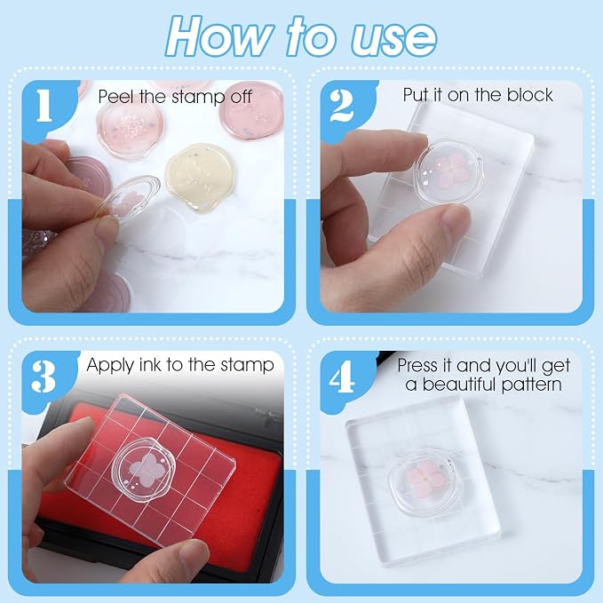 6 Pcs Acrylic Stamping Blocks, Acrylics Blocks - Image 4