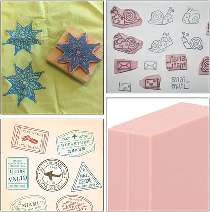 10 Pcs 8"x 6" Rubber Carving Blocks, Linoleum Blocks, Stamp Carving Blocks - Image 7