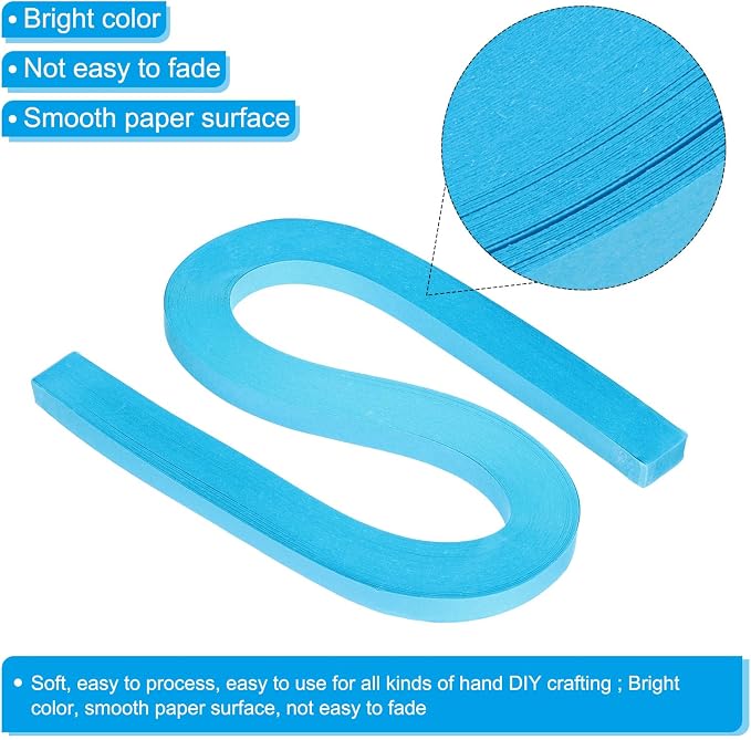 PATIKIL 360pcs Quilling Paper Strips Paper Flowers Quilling Kits 3/8" Origami - Image 3