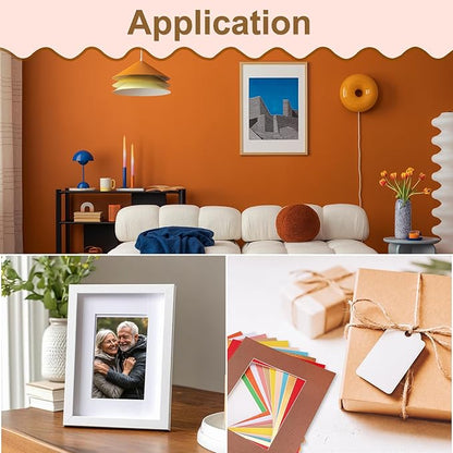 Picture Mats, 8 x 10 for 5 x 7 Pictures Acid Free White Core Bevel Cut Frame - Image 7