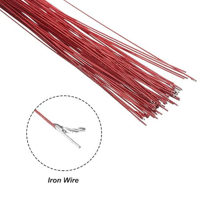 PATIKIL 32 Inch 22 Gauge Floral Stem Wire, 3 Pack/120 Pieces Bouquet Stem Paper - Image 4