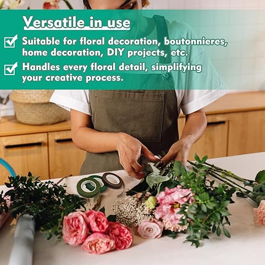 Floral Tape, 1/2inch Flower Tape, Wedding Bouquet - Image 5