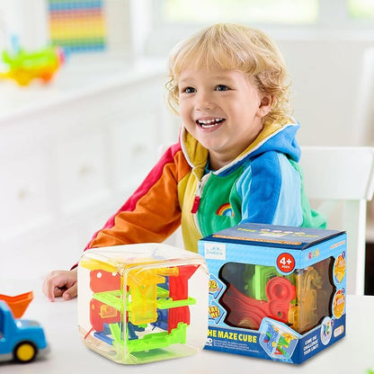 3 otters 3D Puzzle Maze Cube, 72 Obstacles Puzzle Cube Interactive Maze Game - Image 5