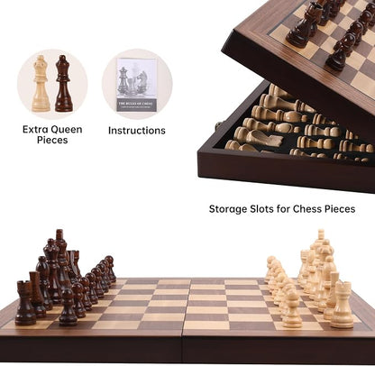 Premium Wooden Chess Set with Protective Carry Bag - Image 6
