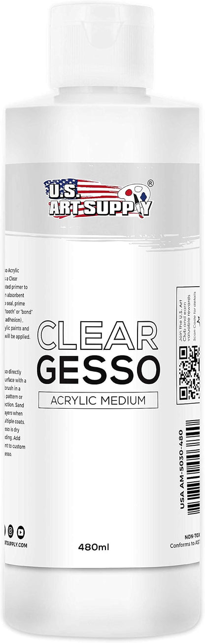 U.S. Art Supply Clear Gesso Primer by USArtSupply