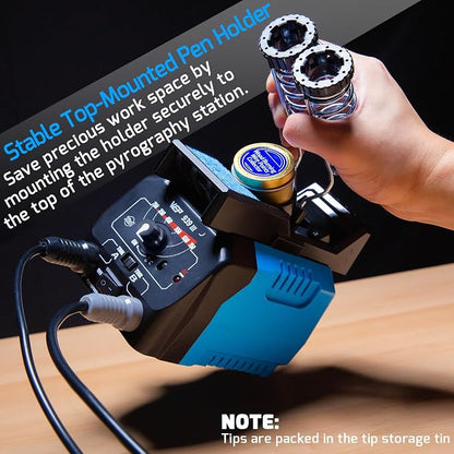 WEP 939-III Dual Pen Wood Burning Kit 34-IN-1 - Image 5