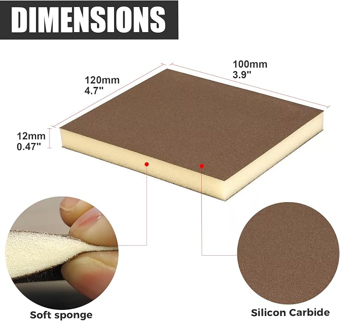 18pcs Sanding Sponge 180 grit Soft Sanding Block Washable and Reusable - Image 2