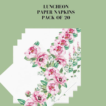 20-ct 13x13 Flowers Paper Luncheon Decoupage Napkins, 3-Ply Servilletas Printed - Image 4