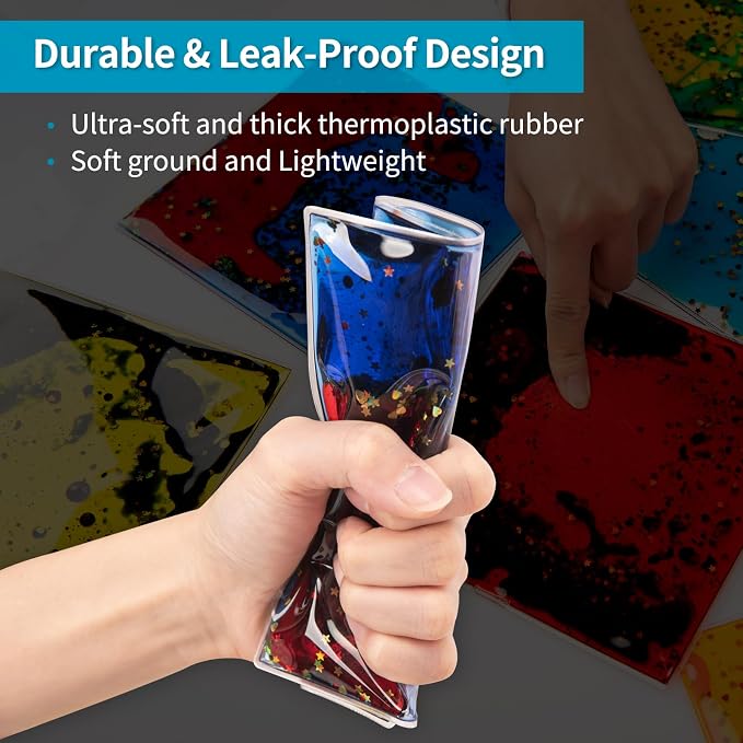 Art3d 6”x6” Square Sensory Fidget Liquid Motion Tiles - Image 6