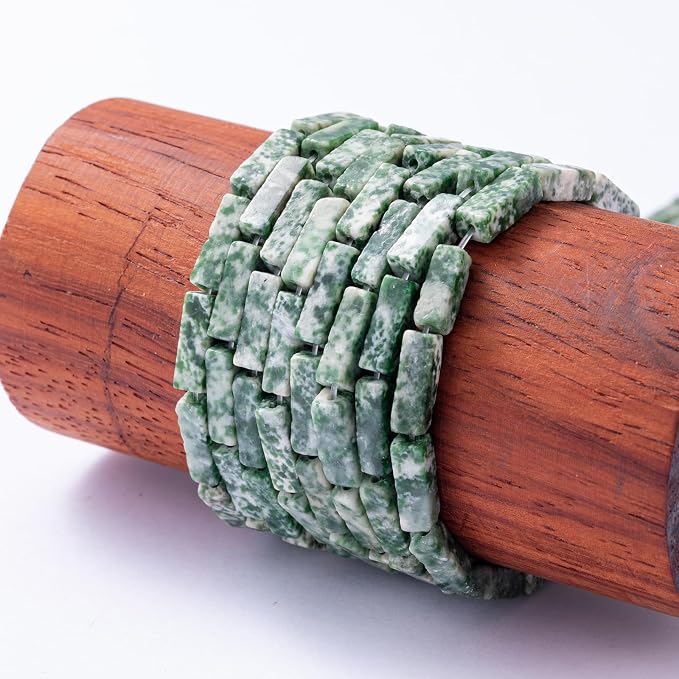 Natural African Jade Rectangle Tube Beads 4x13mm 38cm/str Loose Semi Gemstone - Image 5