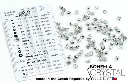 1.8 oz of Faceted Fire Polished Pressed Czech Glass Beads 4mm, Crystal Silver - Image 4