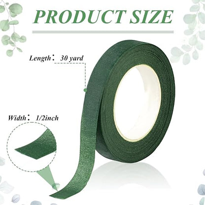 Phinus 9 Rolls Floral Tape, 1/2 Inch x 30 Yard Flower Tape, Bouquet Stem - Image 2