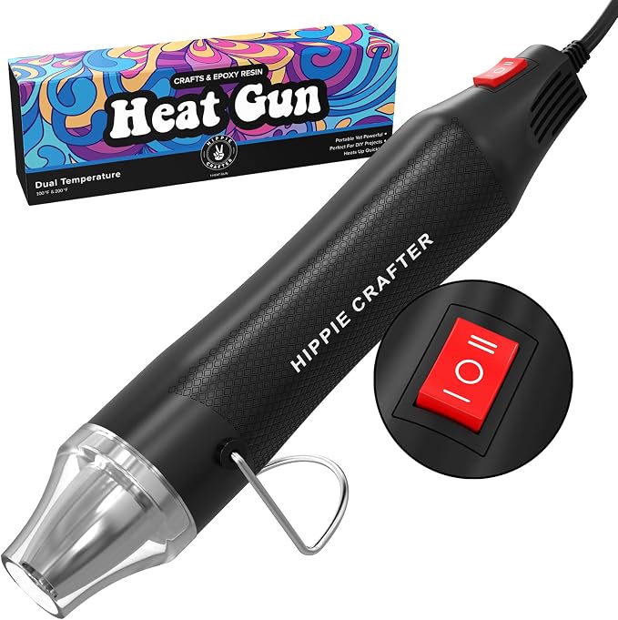 Craft Heat Gun for Crafts, 2-Speed 300W Mini Hot Air Torch Tool for Resin by HippieCrafter
