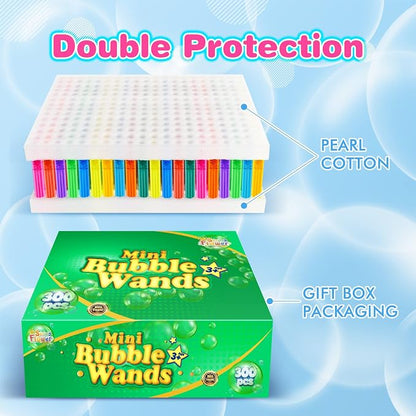 300 Pieces Mini Bubble Wands, Bubble Party Favors Assortment Toys - Image 8
