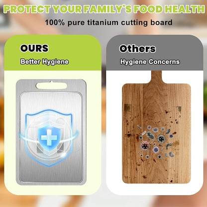 Titanium Cutting Board with Juice Groove-Pure Titanium Cutting Boards - Image 4