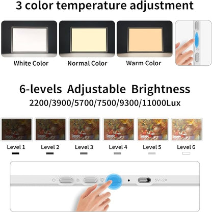 TOHETO A4 Light Board with Bag for Diamond Painting, Super Bright Magnetic - Image 5