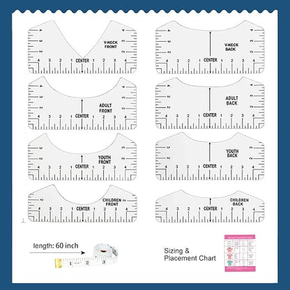 Vowlove Tshirt Ruler Guide for HTV Vinyl Heat Transfer Vinyl - Image 5