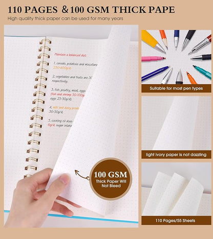 Dotted Notebook, Spiral Notebook Journal 8.5” x 11”, A4 Large Dot Grid Notebooks - Image 4