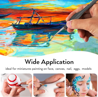 Nicpro 15 Pack Miniature Painting Set, Fine Detail Paint Brushes - Image 6