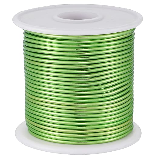 12 Gauge Light Green Aluminum Craft Wire by OZXCHIXU