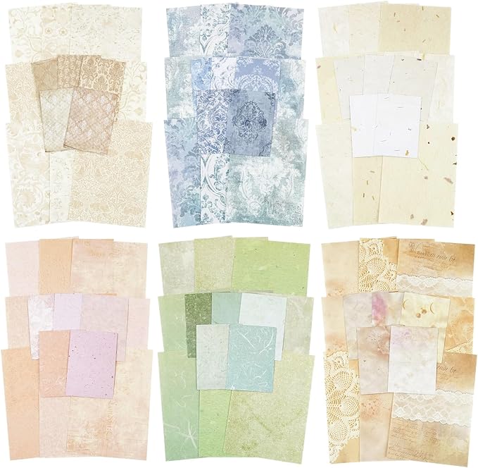 Vintage Floral Scrapbook Paper Set, Scrapbooking, DIY Crafts, and Art Supplies by Auriicleaf