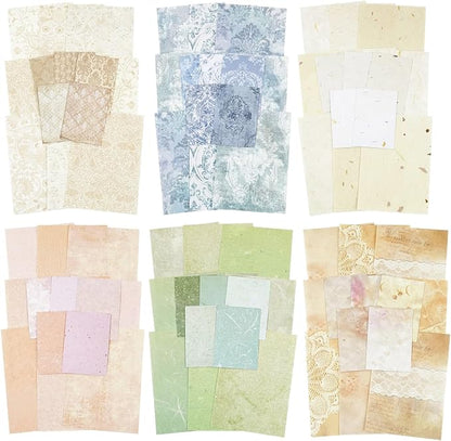 Vintage Floral Scrapbook Paper Set, Scrapbooking, DIY Crafts, and Art Supplies by Auriicleaf