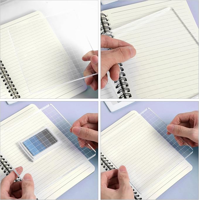Large Acrylic Blocks for Stamping, 5.9"×5.9" Transparent Acrylic Stamp Block - Image 5
