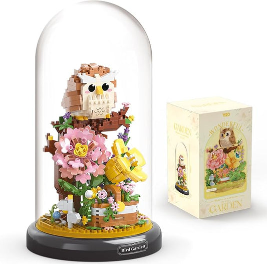 Owl Flower Bouquet Building Set Plants Friend Set Adults Bonsai Tree Party by QARULUS
