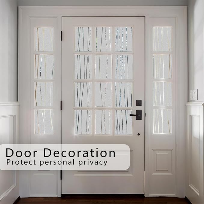 Finnez Window Privacy Film Decorative Frosted Window Cling Privacy Film - Image 4