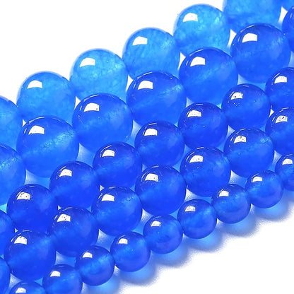 6MM Natural Purplish Blue Chalcedony Stone Beads Crystal Energy Round Loose - Image 2