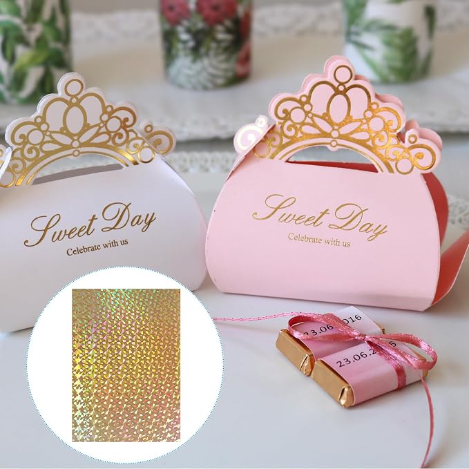 PATIKIL 11.7x8.3" Hot Stamping Foil Paper Sheet, 20 Sheets A4 Heat Transfer Hot - Image 5